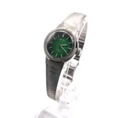 SEIKO セイコー　手巻き　レディース　稼働　グリーン　ウォッチ　ヴィンテージ