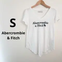 Abercrombie & Fitch ホワイト Vネック Tシャツ S