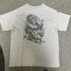 90s Stüssy ドラゴン Tシャツ グレー USA製