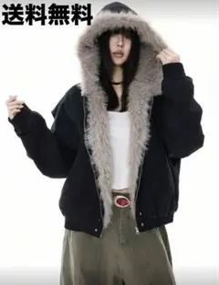 カルガンラム＆レッキス　フードコート ミドル丈　新品タグ付き　定価22万円 カルガンラム＆レッキス フードコート ミドル丈 新品タグ付き 定価22万