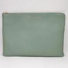 【希少】セリーヌ　ポーチ　クラッチバッグ　グリーン系　レア