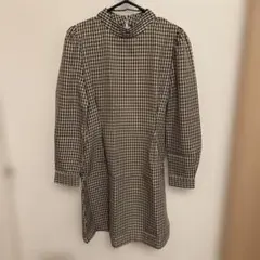 Dazy チェック柄 ハイネックワンピース Sサイズ