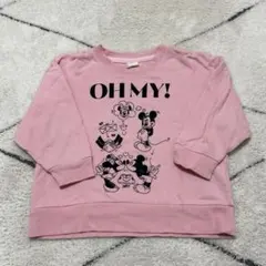 Littcミッキーミニー柄トレーナー ピンク 90cm