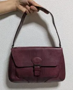 FURLA フルラ イタリア製 本革 型押しショルダーバッグ ヴィンテージ