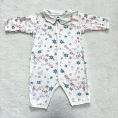 PETIT BATEAU 長袖　ロンパース 花柄 3m/60cm プチバトー