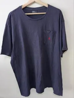 ポロ ラルフローレン ポケットTシャツ XL ネイビー 刺繍ロゴ ビッグサイズ