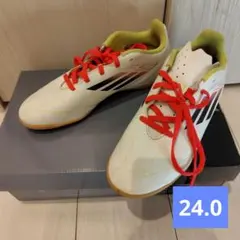 【adidas 】F50 フットサルシューズ ホワイト レッド 24.0のサムネイル