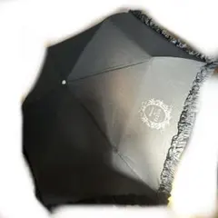 Maison de FLEUR 折りたたみ日傘 フリル バンブーハンドルのサムネイル