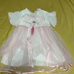 フォーマルドレス ホワイトとピンク 130cm （5-7歳）