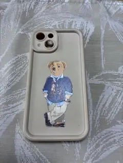 アイホン14ケース　熊ベージュ