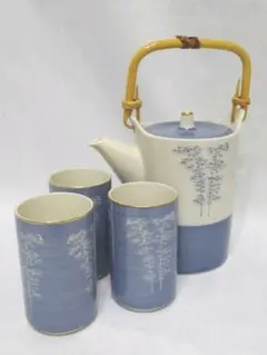 たち吉　竹林茶器セット　ブルー