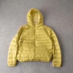 UNIQLO ダウンジャケット イエロー フード付き L