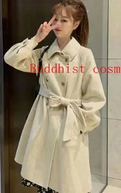 チェスターコート，韓国風、暖かいジャケット、ロングコート、ウインドブレーカーH