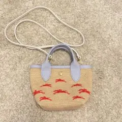 【極美品】Longchamp ル パニエ カゴバッグ XS スカイブルーのサムネイル