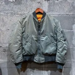 キャピタル MA-1ナイロン×クラックレザー シャムボマーJKT 4(XL