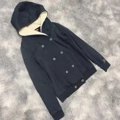 PUMA プーマ（L）ジャケット パーカー付 ネイビー　フードボア