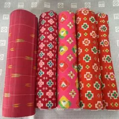 着物 反物 まとめ売り ウール ハンドメイド リメイク 絣模様 昭和レトロ