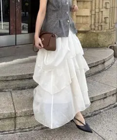 Thevon.【Yuna企画】ランダムティアードスカート Mサイズ タグ付きのサムネイル
