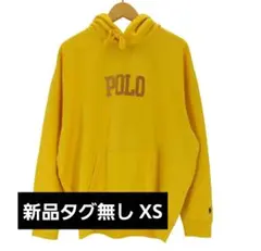 新品 タグ無し POLO イエロー パーカー 長袖 XS 美品 激安 フード