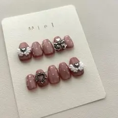 【No.106】ピンク マグネットネイル y2k 地雷 量産 天使