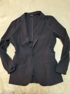 ナノユニバース　テーラードジャケット　ブラック　ナイロン　スーツ　ライト　テック