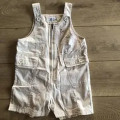 KUNIKYOKU ベージュオーバーオール BM 80〜90cm