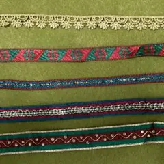 レースリボン&刺繍リボン　5本セット