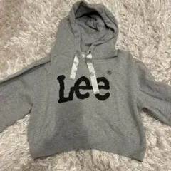 Lee グレー クロップドパーカー