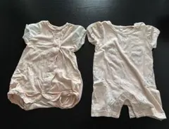 ロンパース・カバーオール 2点セット ピンク