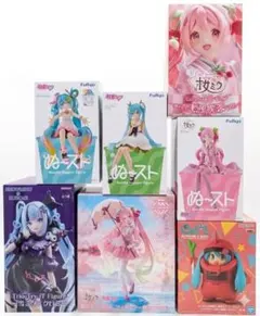 初音ミク 桜ミク 雪ミク クロミ ぬスト ガンダム フィギュア 7点 新品未開封