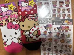 日焼けキティ 靴下、シールセット