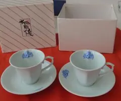 新品未使用★有田焼コーヒーカップティーカップ2個セット白ホワイト