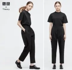 theory UNIQLO 感動タックイージーパンツ(コットンライク) M