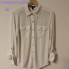 【LAUREN RALPH LAUREN 】長袖シャツ ホワイト Mのサムネイル