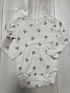 H&M チェリー柄ロンパース 80