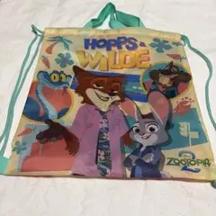 【未使用】Disneyディズニー★ズートピア2ナップザック　ZOOTOPIA2のサムネイル
