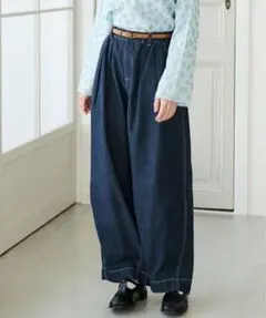 Crisp ボリュームデニムパンツ ネイビーのサムネイル