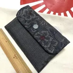 大島紬龍郷秋名バラ♥︎着物リメイク♥︎バンドメイド♥︎通帳入れ•お