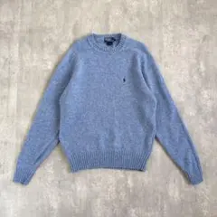 90's ポロバイラルフローレン ウール100％ セーター ポニー刺繡 Lサイズ