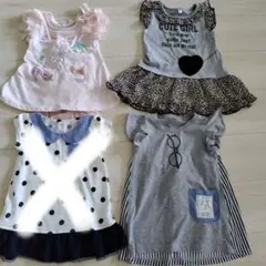 ワンピース　トップス　３枚セット　夏服　90　ベビー　ノースリーブ