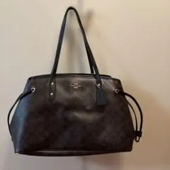 COACH シグネチャー トートバッグ ダークブラウン