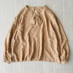 PINKHOUSE ピンクハウス　ドット柄　リボン　シャツ　ブラウス