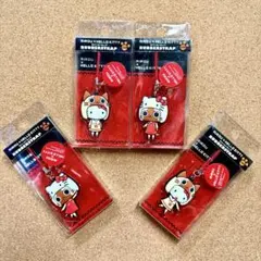 送料無料♪ アイルー×ハローキティ ラバーストラップ4点セット