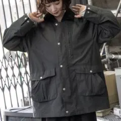 【ニコアンド】キルトライナーハンティングジャケット　グレー　M ライナー取り外し