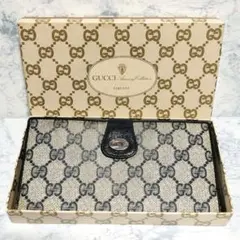 最終値引き☆GUCCI グッチ ヴィンテージ GG柄 Wホック 長財布