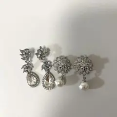 ウェディング　イヤリング2点セット