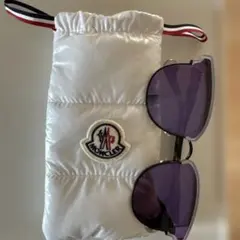 MONCLER サングラス ホワイト 専用ケース付き - メルカリ