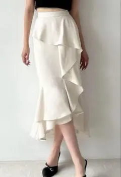 RESEXXY カスケードマーメイドスカート アイボリー