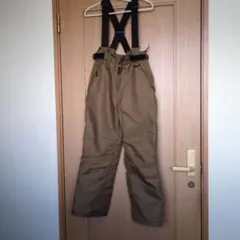 ※値下げ※子ども用 ベージュ スキーウェア サスペンダー付き