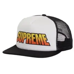 Supreme メッシュキャップ ホワイト/ブラック